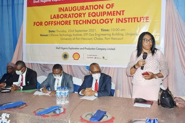 R-L: Social Investment Manager, Shell Nigeria Exploration and Production Company Limited (SNEPCo), Dr. Gloria Udoh; Deputy Vice Chancellor (Research & Development) University of Port Harcourt, Professor Iyeopu Siminialayi; Vice Chancellor, University of Port Harcourt, Professor Onwunari Georgewill; Deputy Vice Chancellor, Prof. Clifford Ofurum, and NCDMB General Manager, Corporate Service and Logistics, Mr Halilu Abdulmalik, at the handover of the multimillion naira subsea equipment and software packages to the Offshore Technology Institute of the University of Port Harcourt… on Thursday.