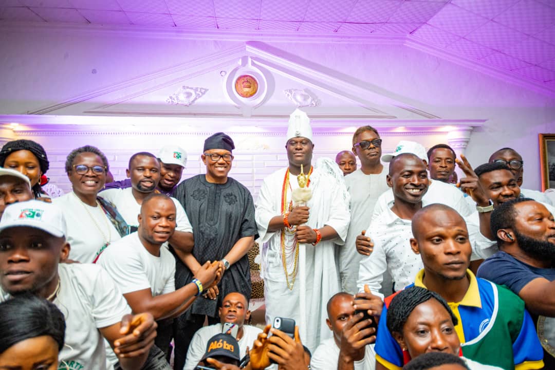 Ooni Hosts Peter Obi, Lauds His Youth Development Agenda