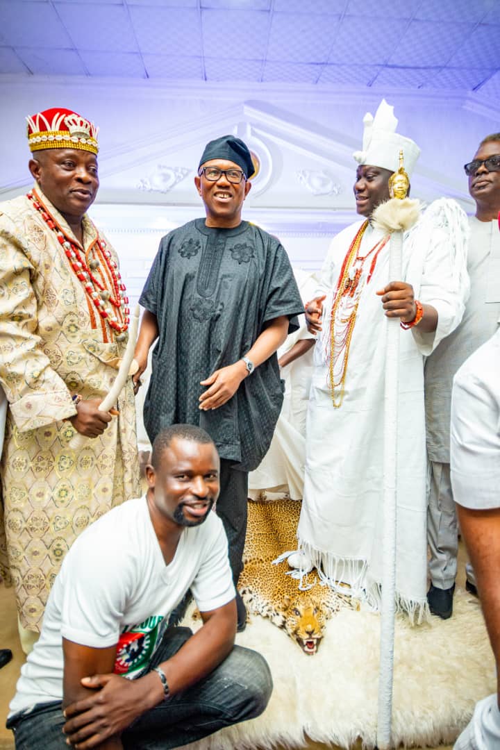 Ooni Hosts Peter Obi, Lauds His Youth Development Agenda